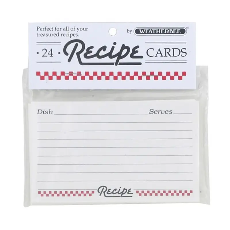 HIC Weatherbee Recipe Cards - 3" x 5"