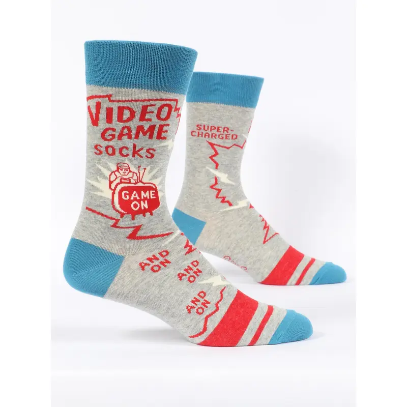 Blue Q Men's Crew Socks - Video Game