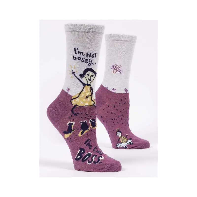 Blue Q Women's Crew Socks - I'm Not Bossy, I am the Boss