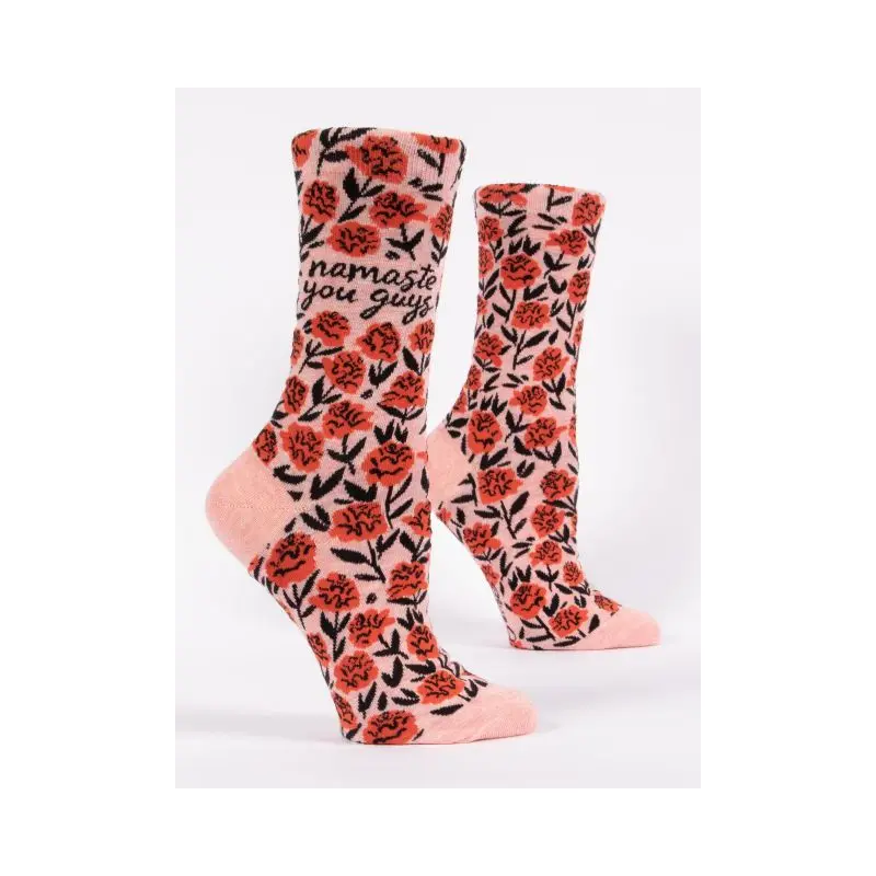 Blue Q Women's Crew Socks - Namaste You Guys