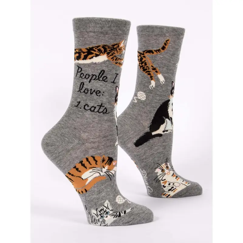 Blue Q Women's Crew Socks - People I Love: Cats