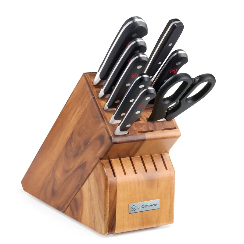 Wusthof Classic 9-Piece Knife Block Set, Acacia (Promo)