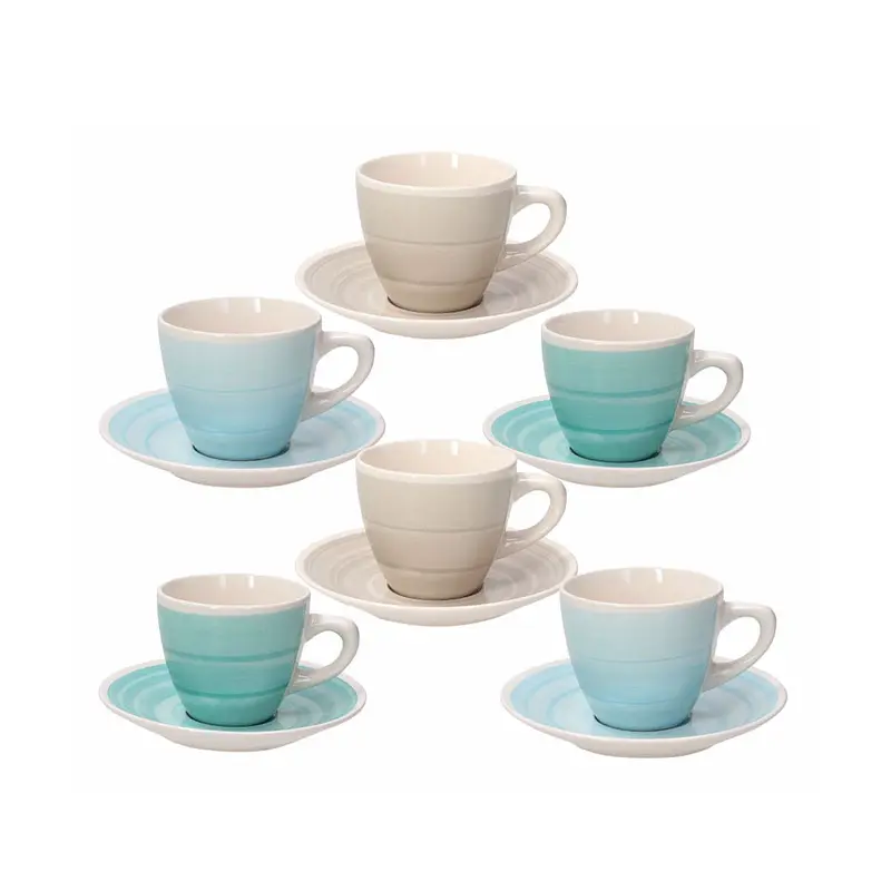 Almeida  Tea Cups with Saucer Pack 6pcs