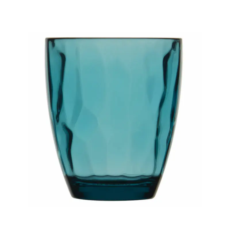 Water Glass Happy  Turquoise, 6 Pcs