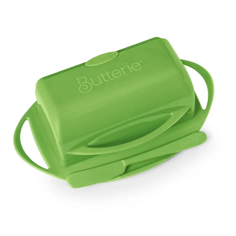 Butterie Flip-Top Butter Dish in Green