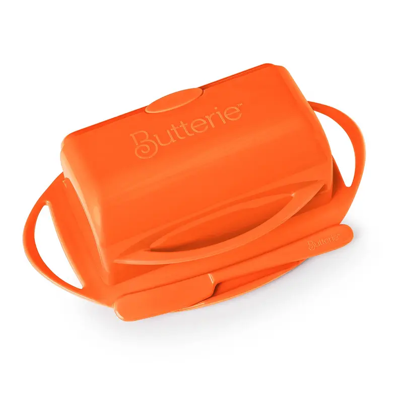 Butterie Flip-Top Butter Dish in Orange