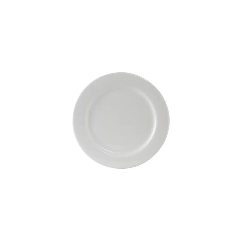 ALA-094 Tuxton Alaska 9-1/2" White Wide Rim Rolled Edge China Plate