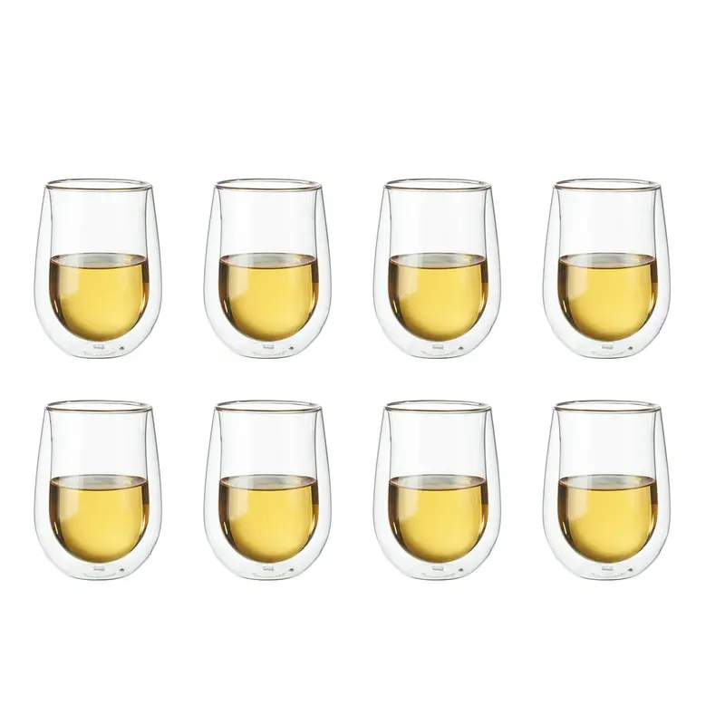 Zwilling Sorrento Double Wall 8 Pc Stemless White Wine Glass Set