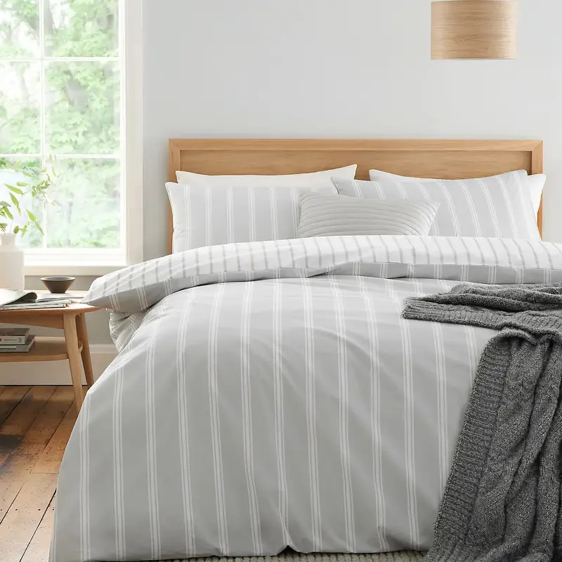 Ashford Silver Stripe | Duvet Covers