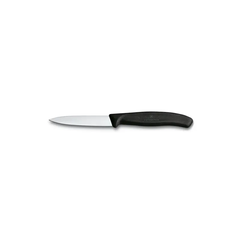 6.7603 Victorinox 3-1/4" Spear Point Paring Knife w/ Large Black Nylon Handle