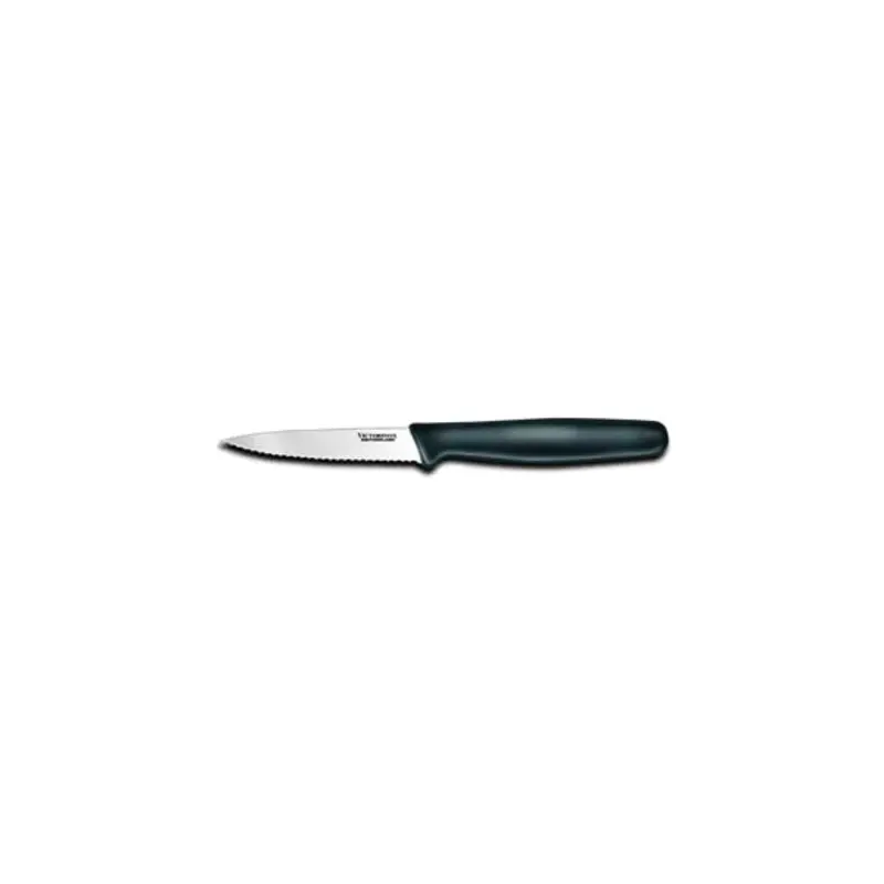 6.7633 Victorinox 3-1/4" Wavy Edge Paring Knife w/ Large Black Nylon Handle
