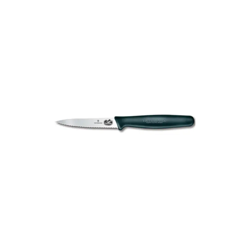 5.0633  Victorinox 3-1/4" Wavy Edge Paring Knife w/ Small Black Nylon Handle