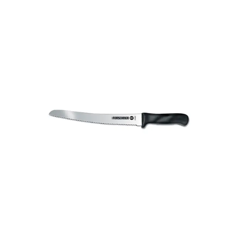 7.6058.17  Victorinox 10" Curved Wavy Edge Bread Knife w/ Black Plastic Handle