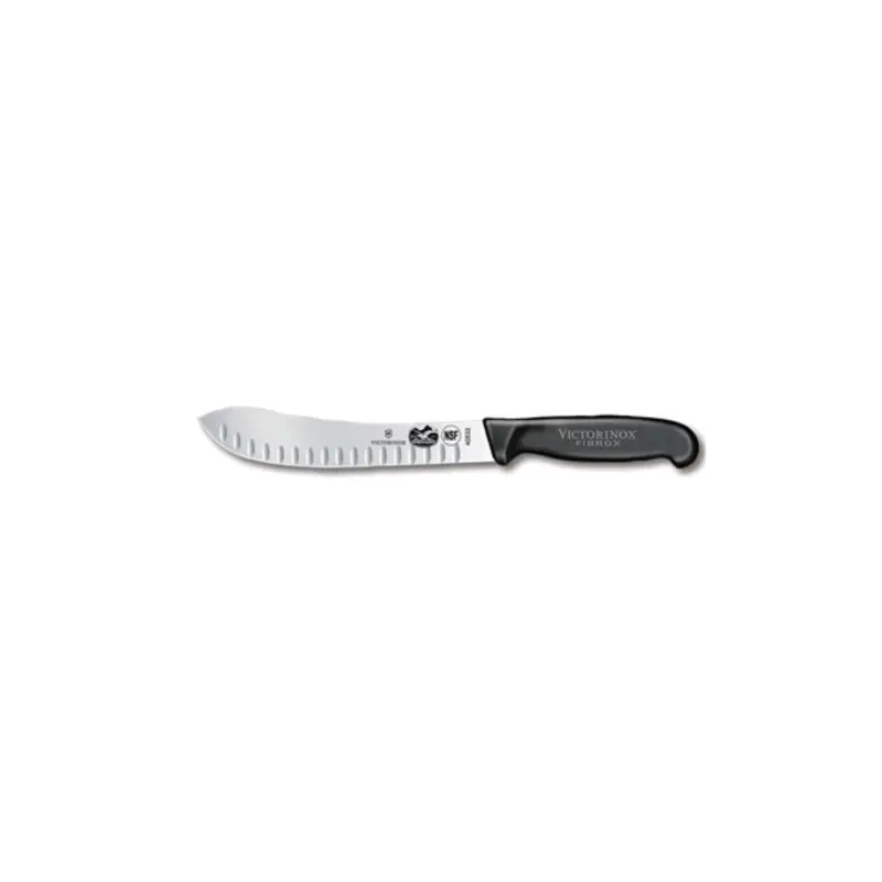 5.7423.20-X1  Victorinox 8" Granton Edge Butcher Knife w/ Black Fibrox Handle