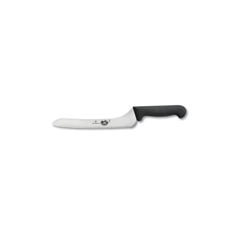 7.6058.20  Victorinox 9" Offset Wavy Edge Bread Knife w/ Black Fibrox Handle