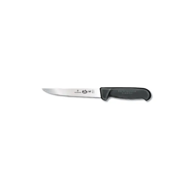 5.6003.15-X1  Victorinox 6" Straight Stiff Blade Boning Knife w/ Black Fibrox Handle