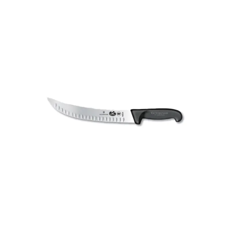 5.7323.25-X1  Victorinox 10" Curved Granton Edge Cimeter Knife w/ Black Fibrox Handle