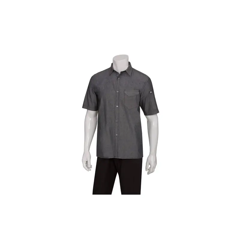 SKS002BLKXL Chef Works Men's Hybrid Style Detroit Shirt