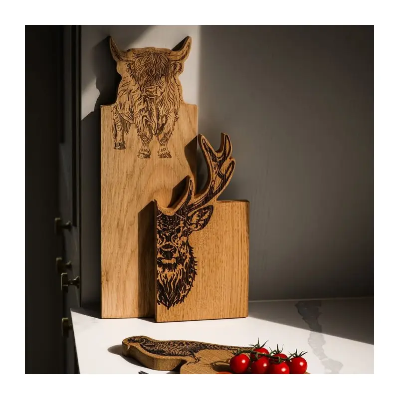 Framed Oak Serving Board | Small Stag