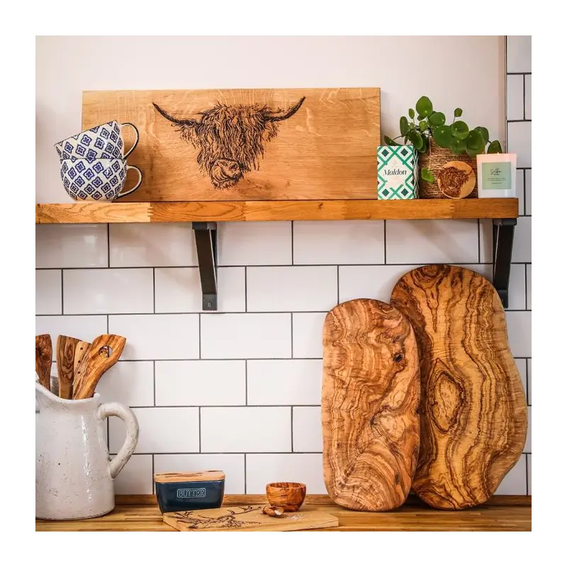 Oak Serving Board | Large Highland Cow
