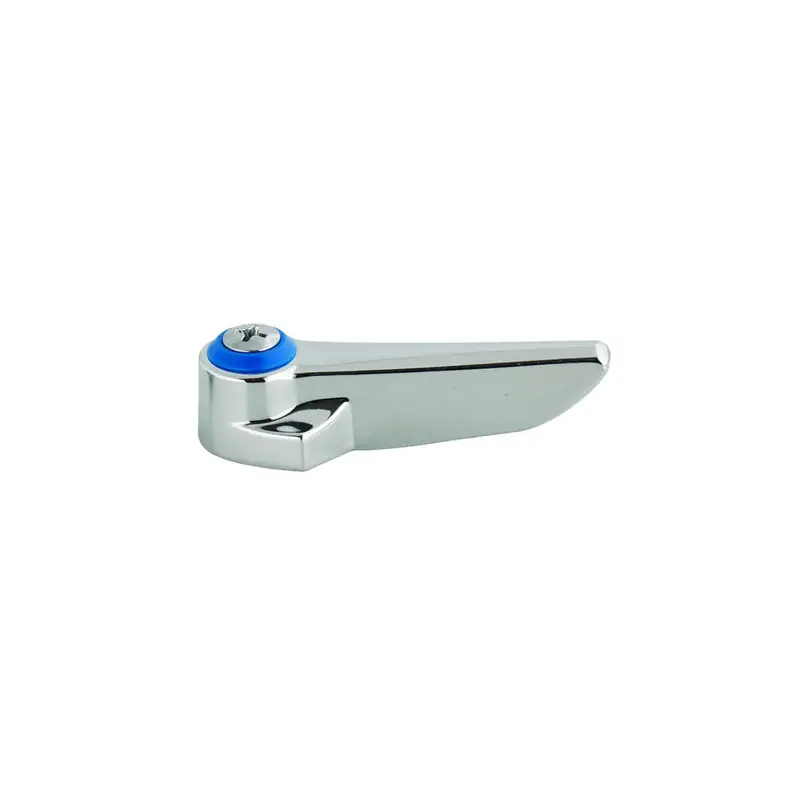 001636-45 T&S Brass 2-3/16" Chrome Plated Lever Handle w/ Blue Index and Screw