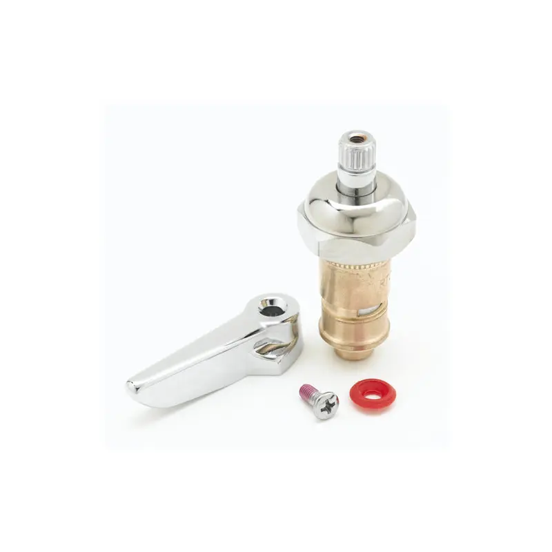 012444-25 T&S Brass Cerama Cartridge w/ Bonnet & Lever Handle For Hot Right-to-Close Faucet Handles