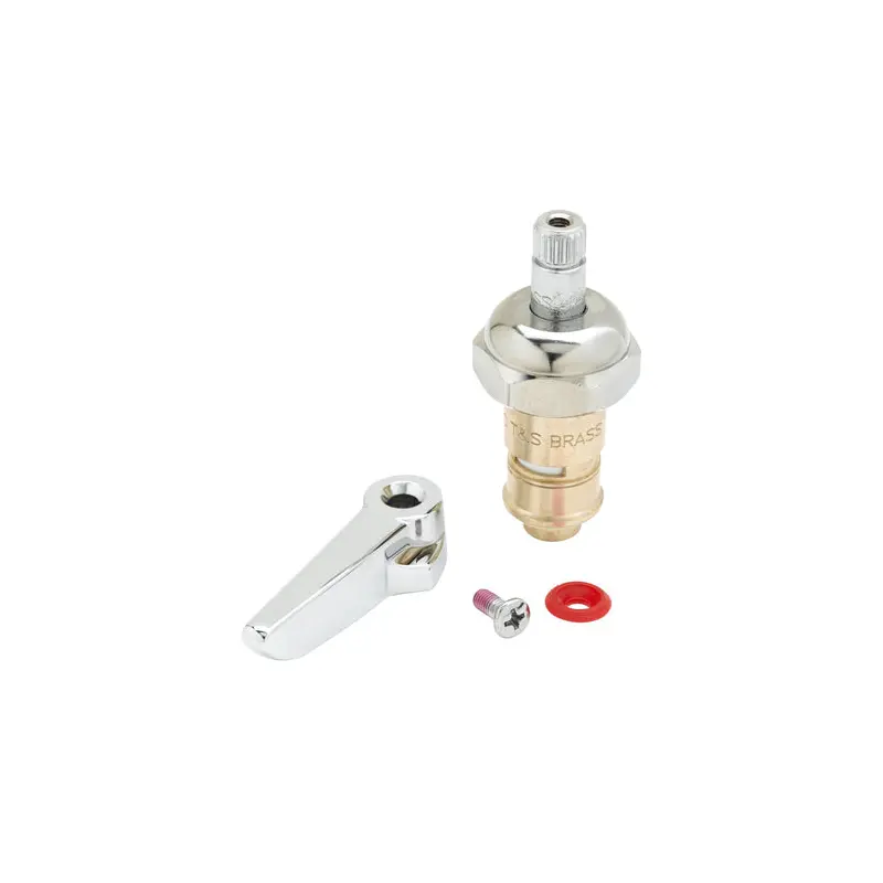 012446-25 T&S Brass Cerama Cartridge w/ Check Valve & Lever Handle For Hot Faucet Handles