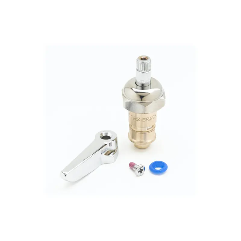 012447-25 T&S Brass Cerama Cartridge w/ Check Valve & Lever Handle For Cold Faucet Handles