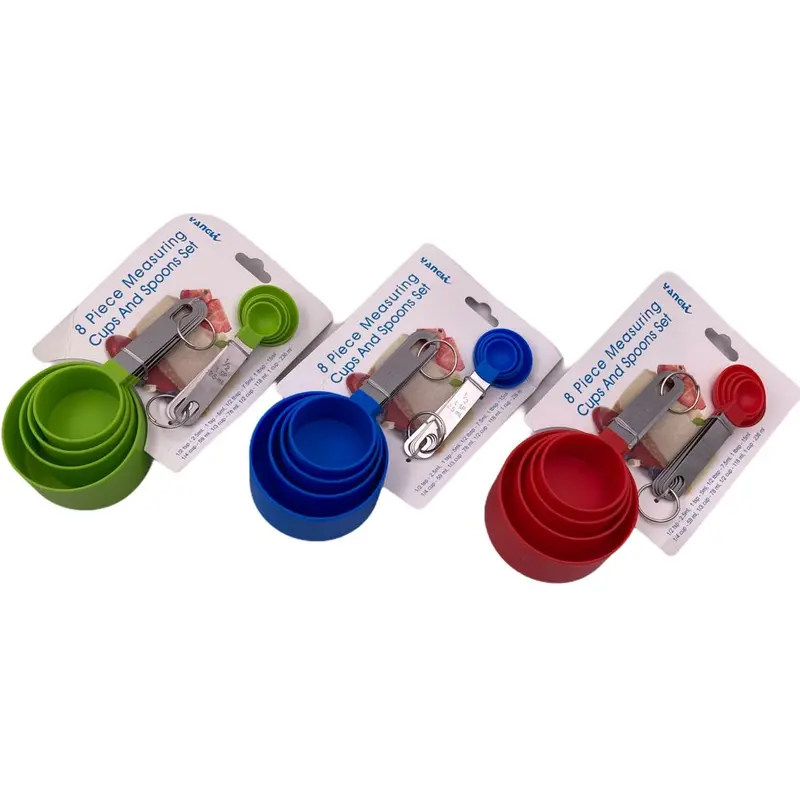 8 pcs Measuring Cups and Spoons With SS Handle