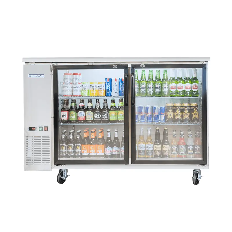 EBB-24-48GSS-HC Enhanced 48" Back Bar Cooler w/ Glass Doors
