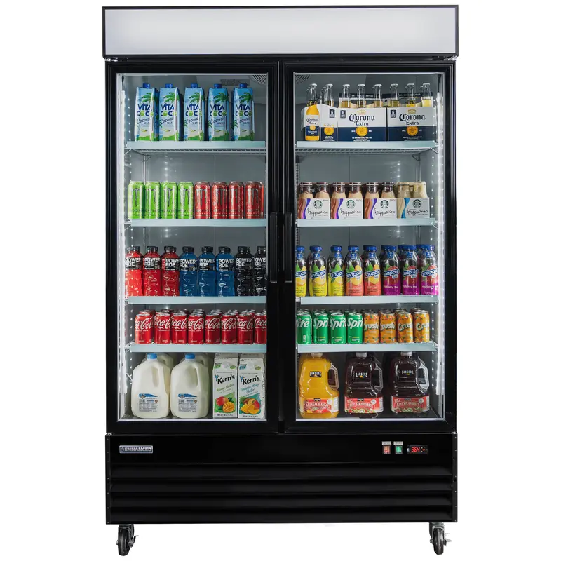 EGDM-45R-HC Enhanced Merchandiser Refrigerator, 2 Glass Doors