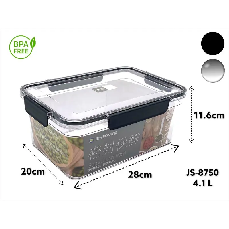 Acrylic Airtight Rectangular Food Storage Box 4.1 lt