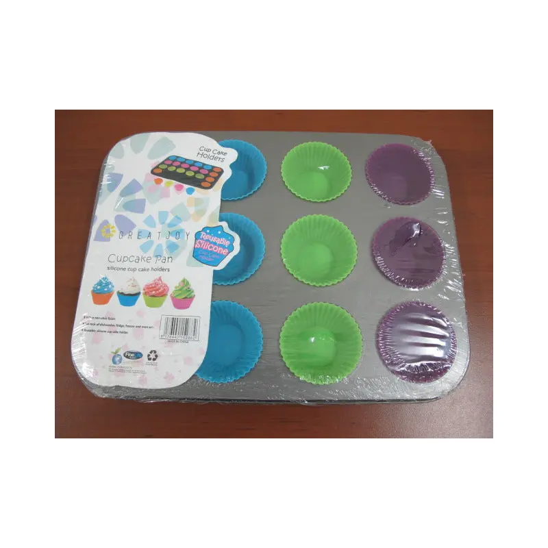 12 Serves Muffin Pan with Silicone Cups