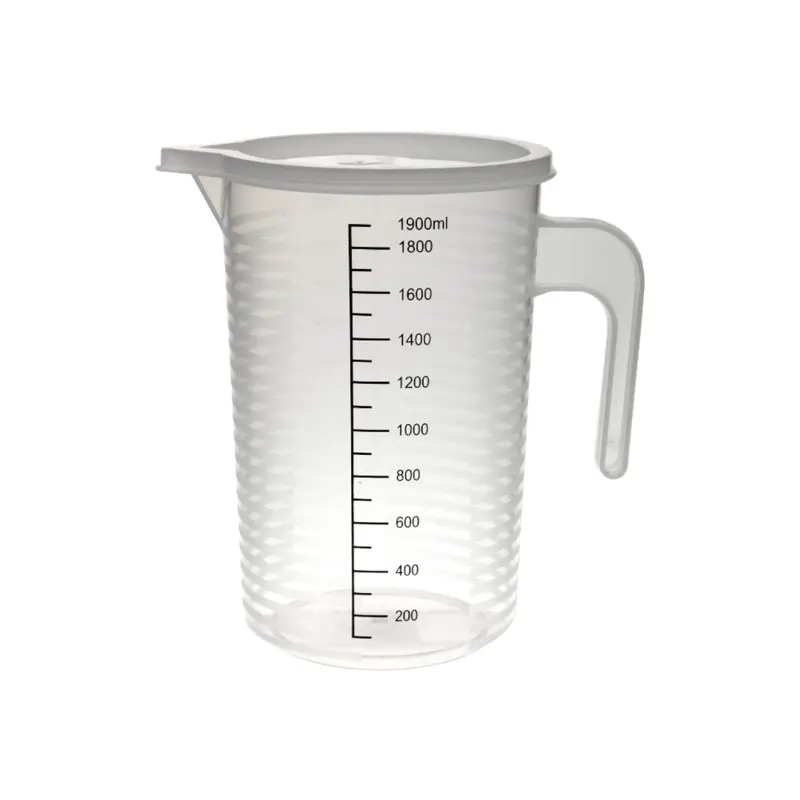 High Quality Plastic Measuring Cup w Cover 2000 ml