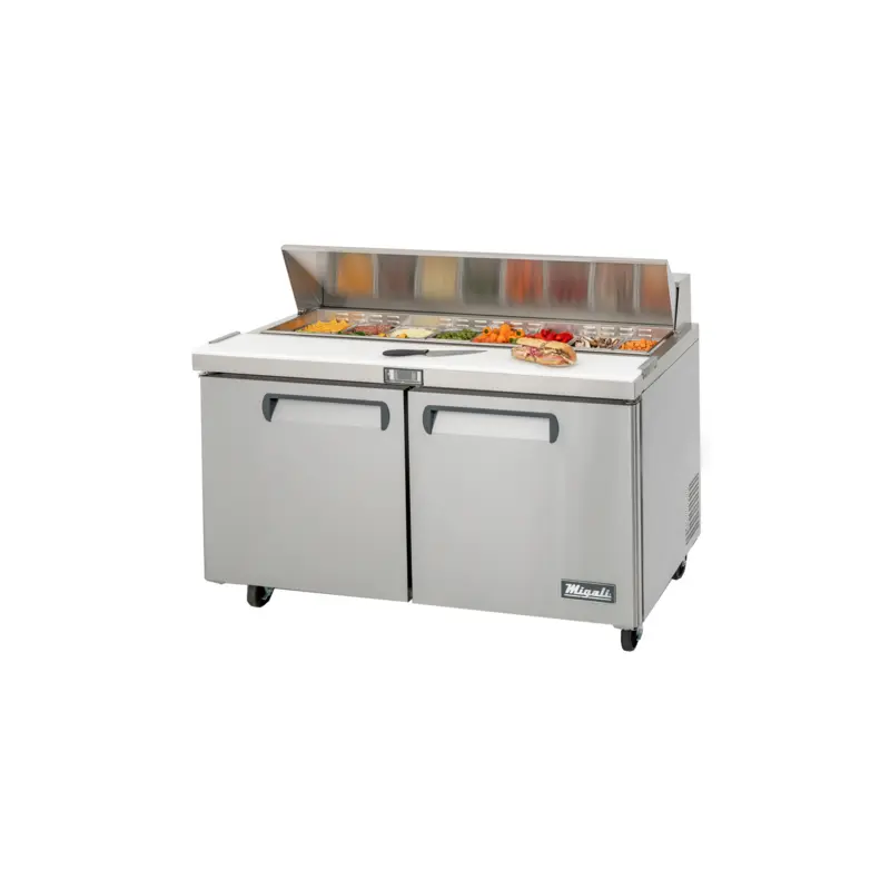 C-SP60-16-HC Migali 60" 2 Door Refrigerated Sandwich Prep Table