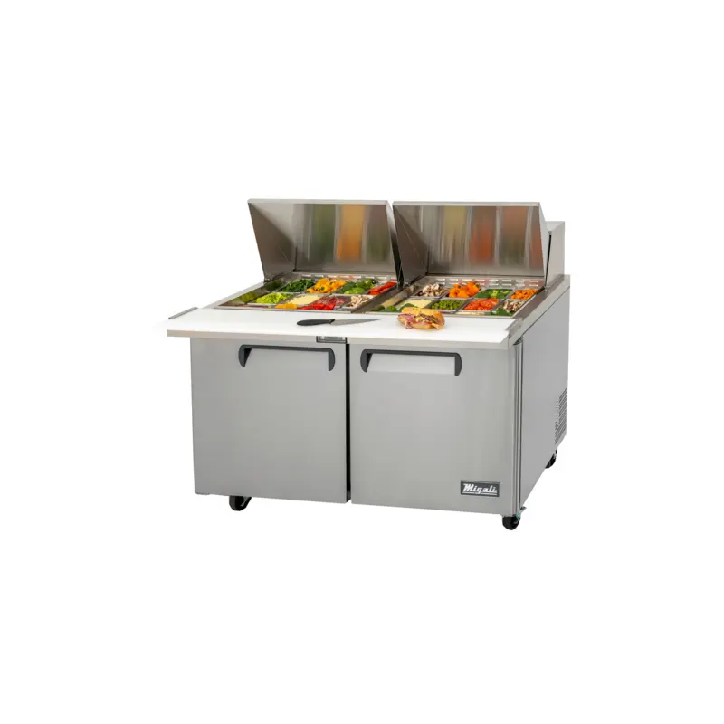 C-SP60-24BT-HC Migali 60" 2 Door Refrigerated Big Top Sandwich Prep Table