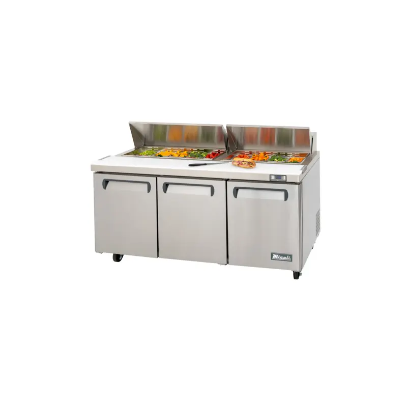 C-SP72-18-HC Migali 72" 3 Door Refrigerated Sandwich Prep Table