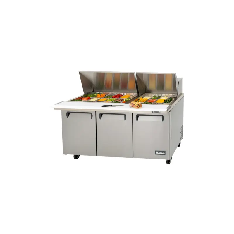C-SP72-30BT-HC Migali 72" 3 Door Refrigerated Big Top Sandwich Prep Table