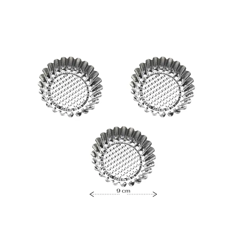 3 Pieces Tart Molds 9 cm