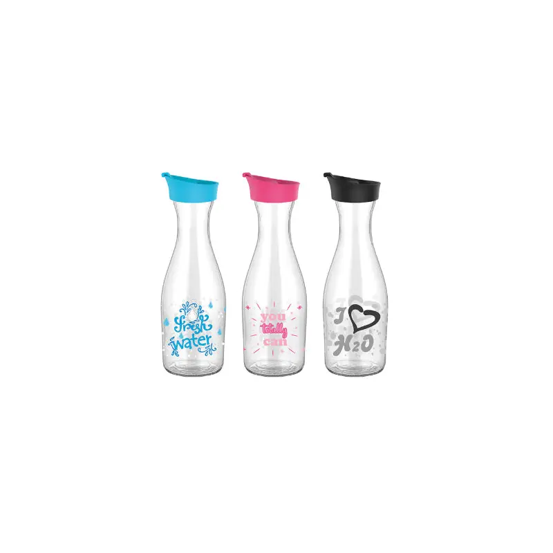 Decorated Glass Bottle, 1lt