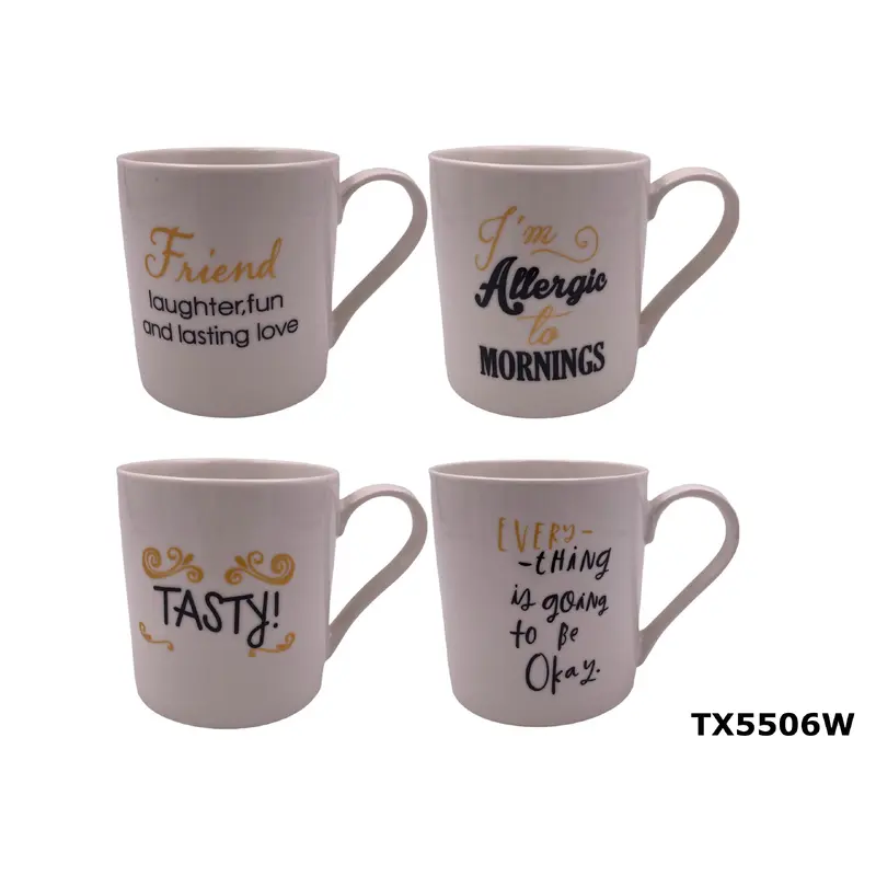 Large Porcelain Mug with cool writngs