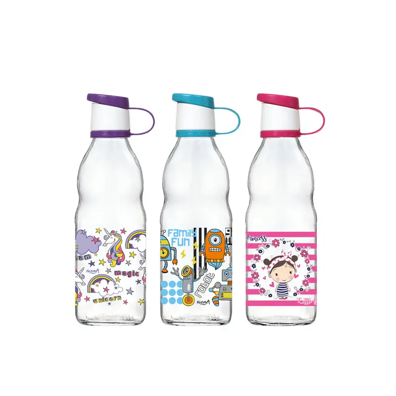 Decorated Glass Bottle, 0.5lt