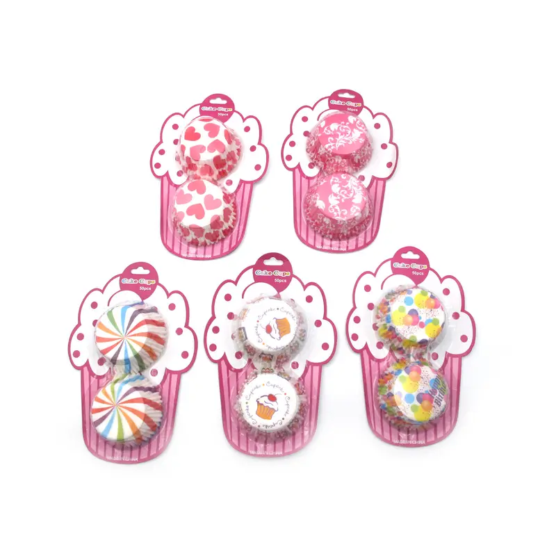 50 Colored Paper Muffin Holders in a Box X2