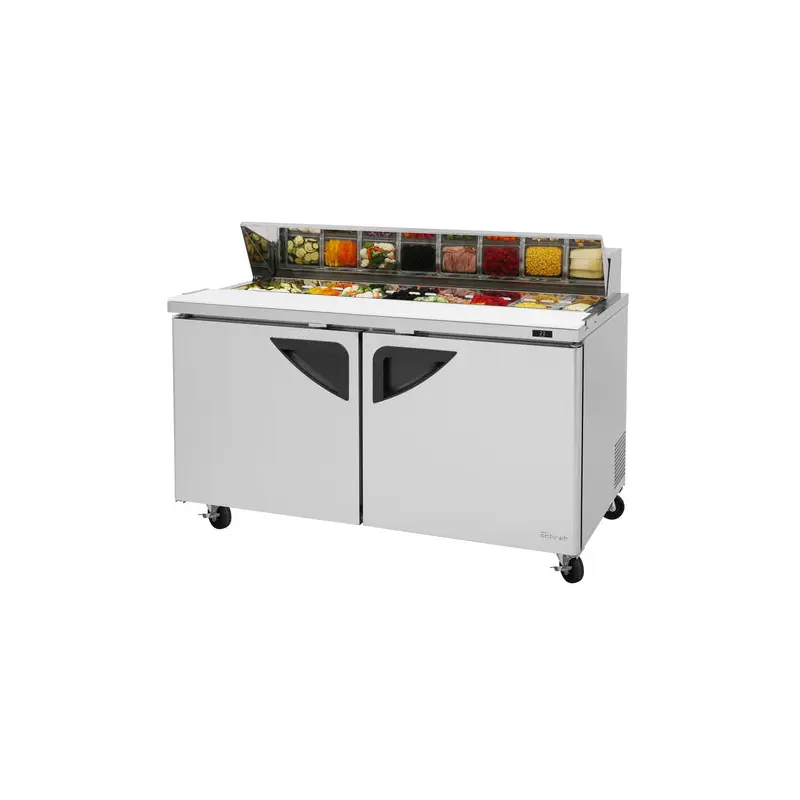 TST-60SD-N Turbo Air 60" 2 Door Refrigerated Sandwich/Salad Prep Table