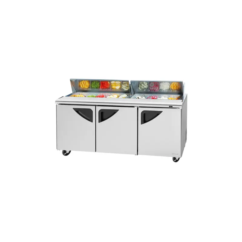 TST-72SD-N Turbo Air 73" 3 Door Refrigerated Sandwich/Salad Prep Table