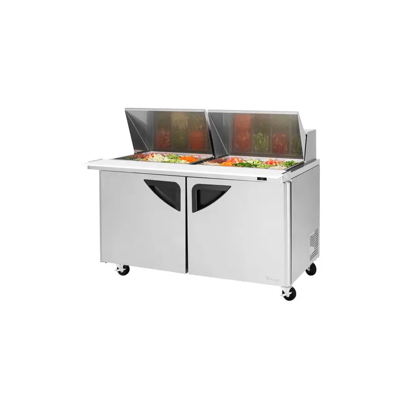 TST-60SD-24-N Turbo Air 60" 2 Door Refrigerated Mega Top Sandwich/Salad Prep Table