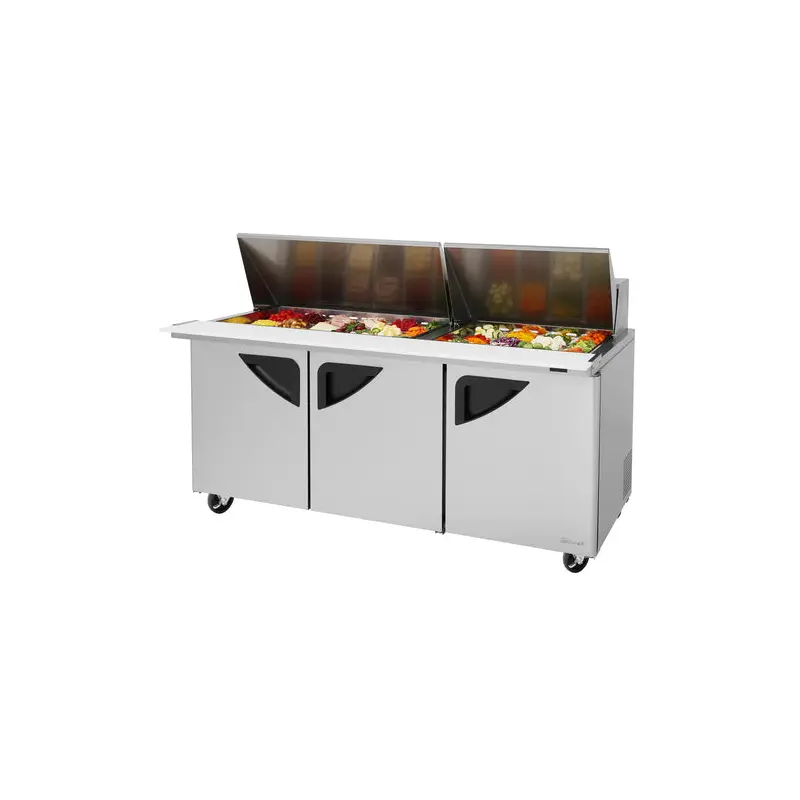 TST-72SD-30-N Turbo Air 73" 3 Door Refrigerated Mega Top Sandwich/Salad Prep Table