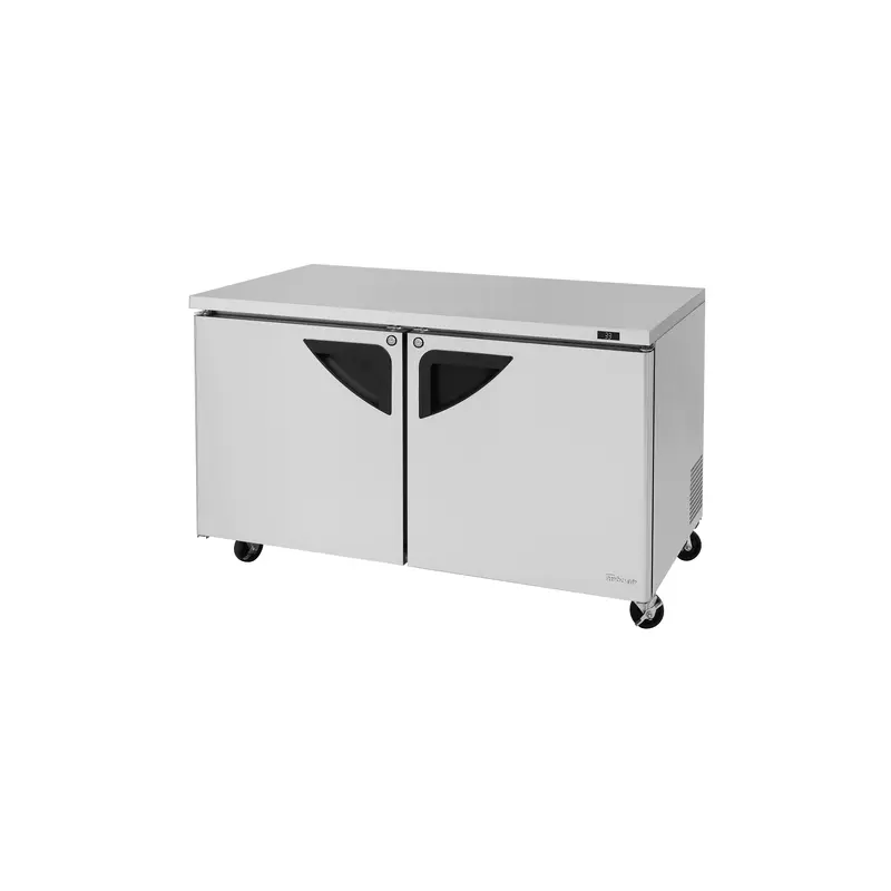 TUR-60SD-N Turbo Air 60" 2 Door Super Deluxe Undercounter Refrigerator