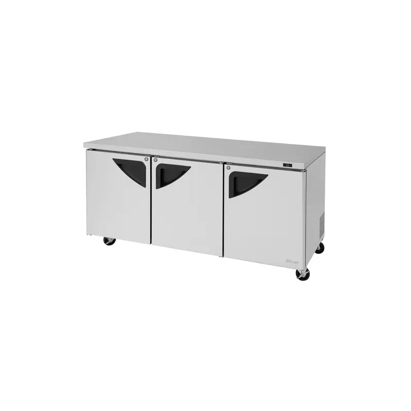 TUR-72SD-N Turbo Air 72" 3 Door Super Deluxe Undercounter Refrigerator