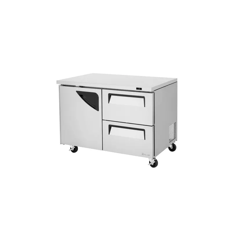 TUF-48SD-D2-N Turbo Air 48" 1 Door w/ 2 Drawer Super Deluxe Undercounter Freezer